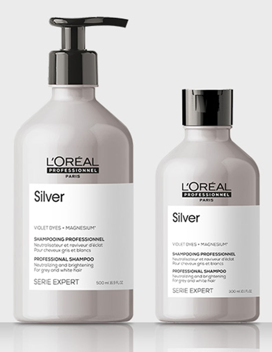 Shampoo para cabello Morado Con Canas o Platinado Silver 5