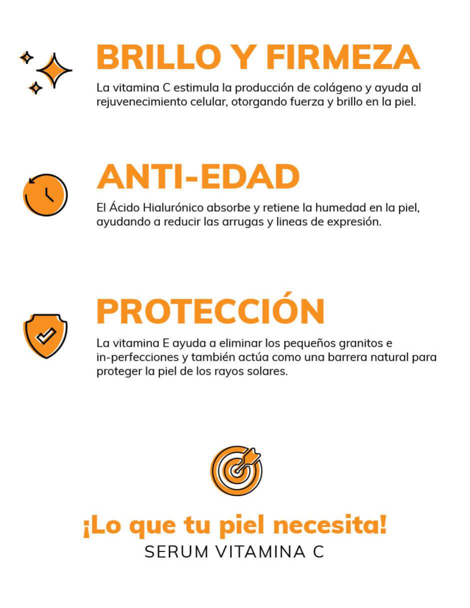Sérum antimanchas facial Vitamina C SKincare tipo piel 3