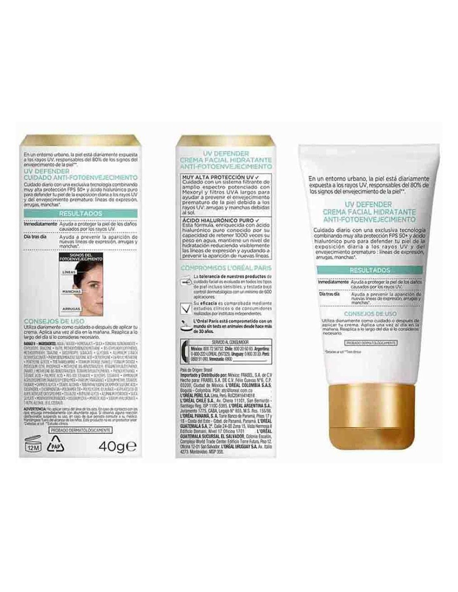 Crema facial recomendada para prevenir signos de la edad de día Uv Defender para piel mixta 2