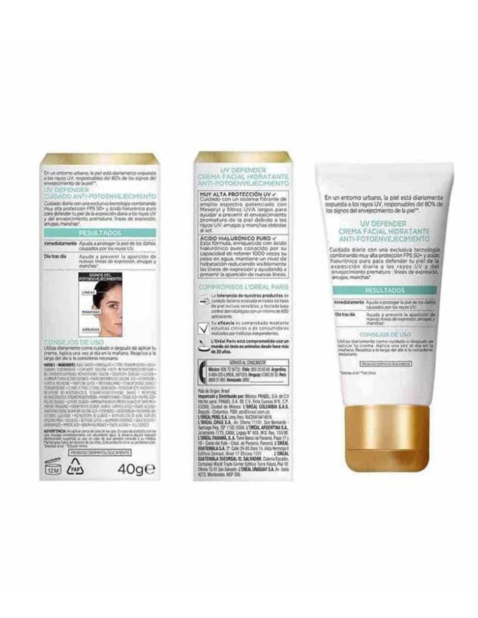 Crema facial recomendada para prevenir signos de la edad de día Uv Defender para piel mixta 2