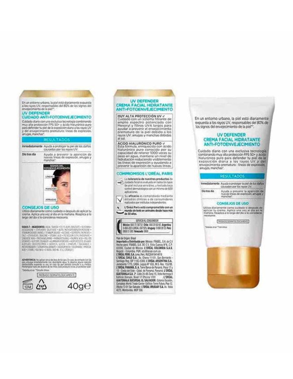 Crema facial recomendada para prevenir signos de la edad de día Uv Defender para piel seca 2