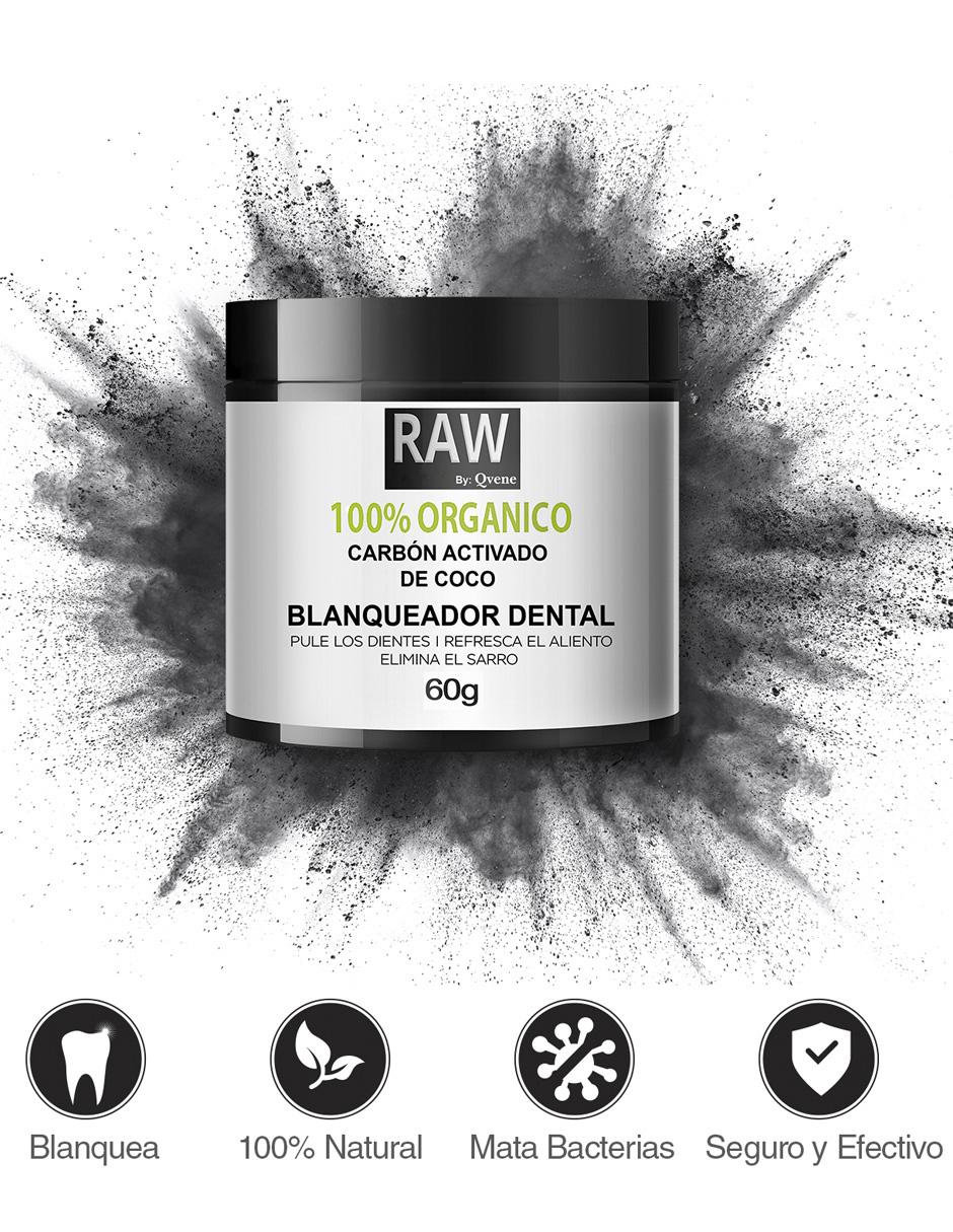 Blanqueador dental Polvo de Carbón Activado de Coco Orgánico 60 g 3