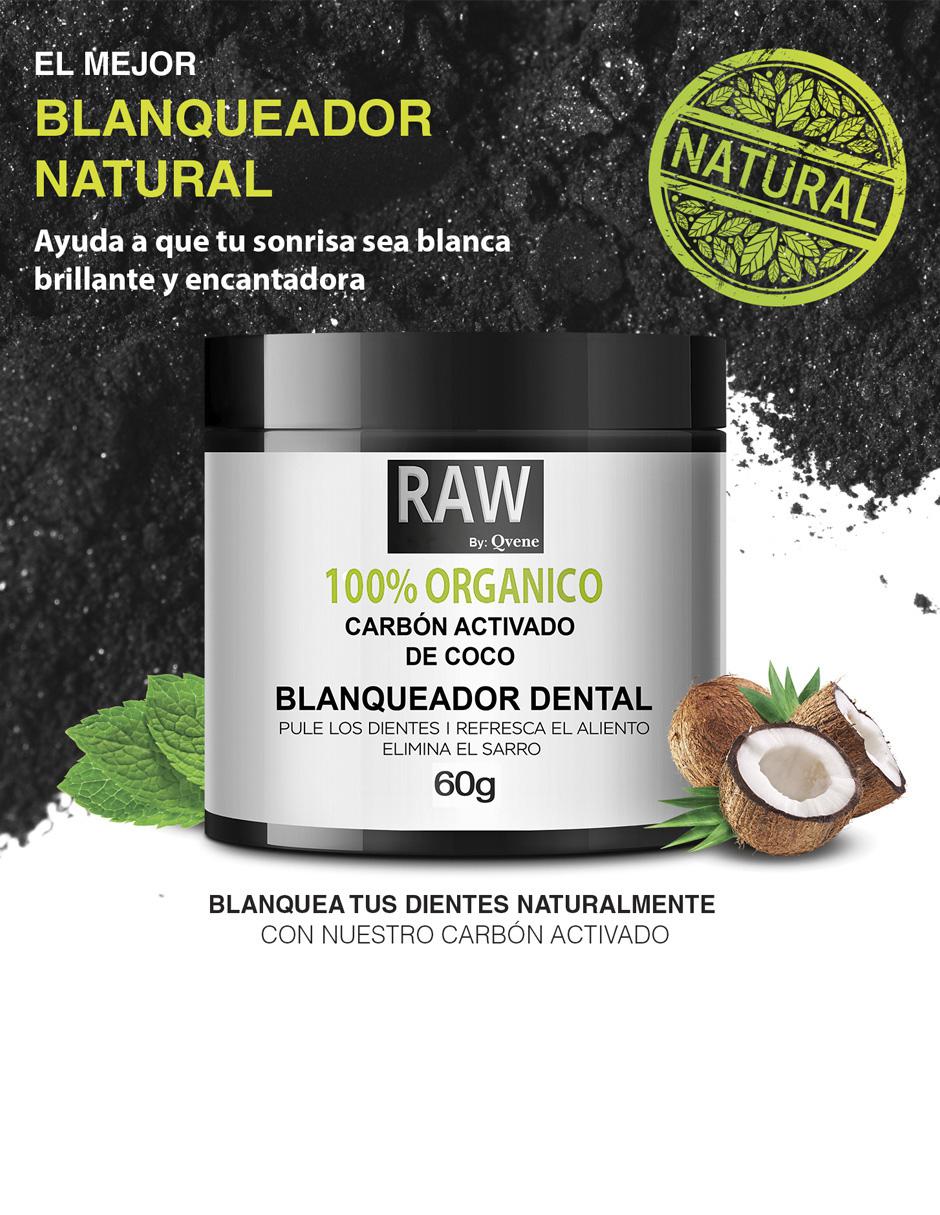 Blanqueador dental Polvo de Carbón Activado de Coco Orgánico 60 g 6