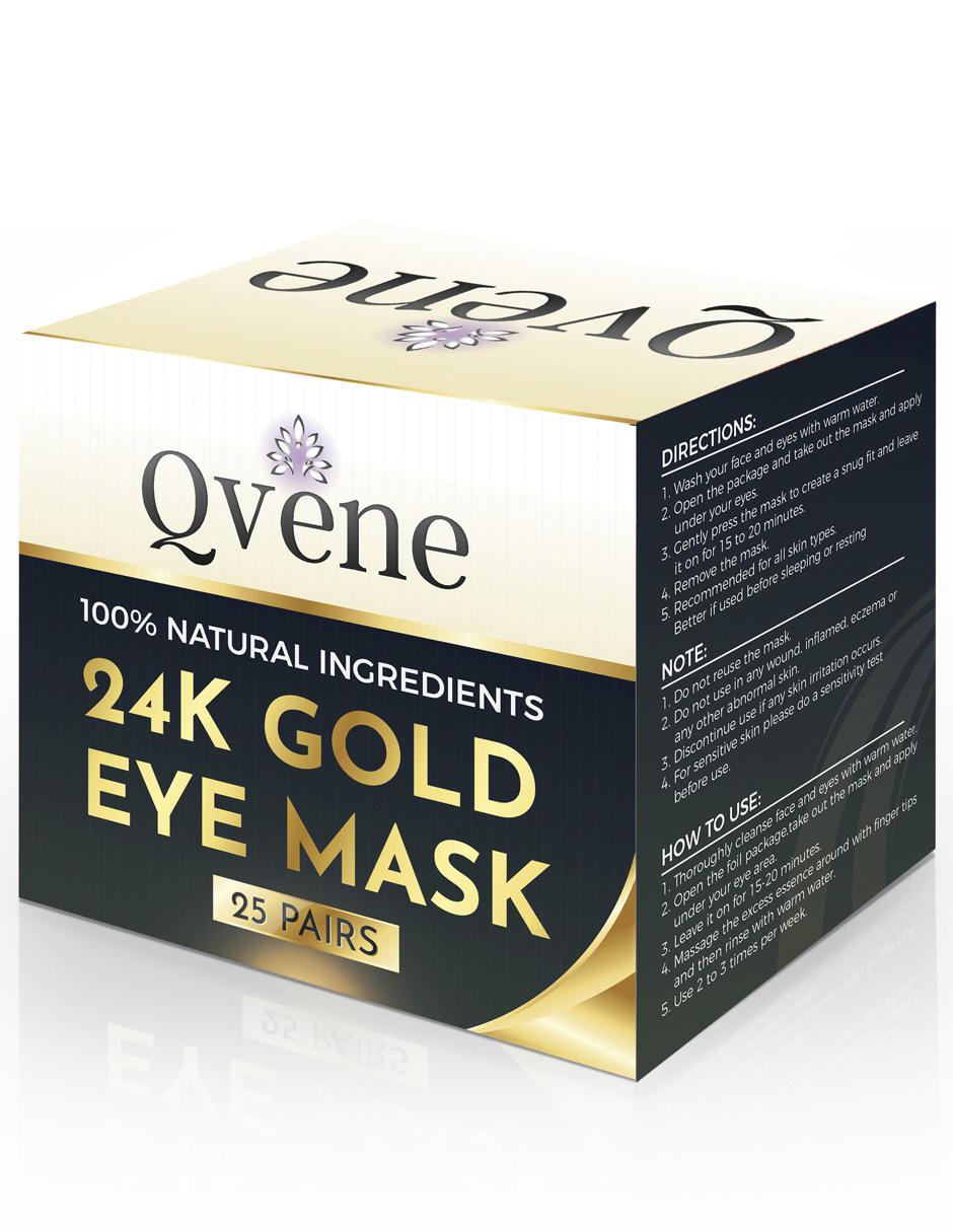Set 25 pares mascarillas hidratantes contorno ojos de colágeno con partículas de oro 24K
