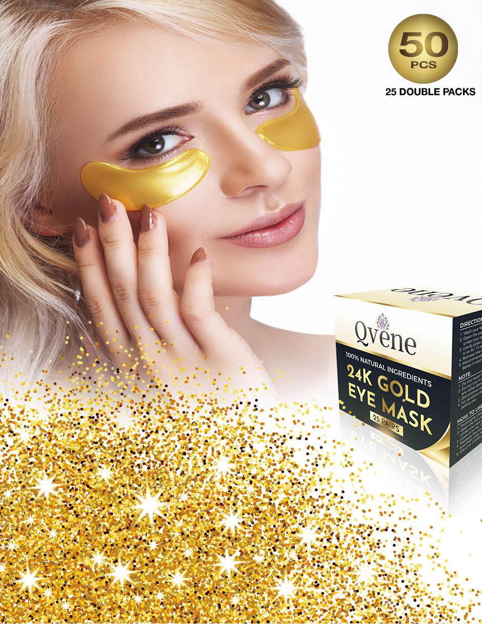 Set 25 pares mascarillas hidratantes contorno ojos de colágeno con partículas de oro 24K 2