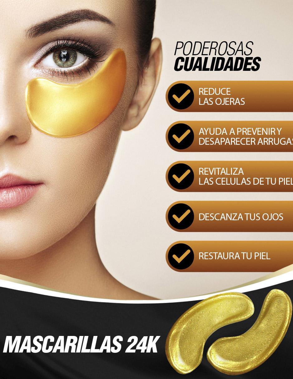 Set 25 pares mascarillas hidratantes contorno ojos de colágeno con partículas de oro 24K 6