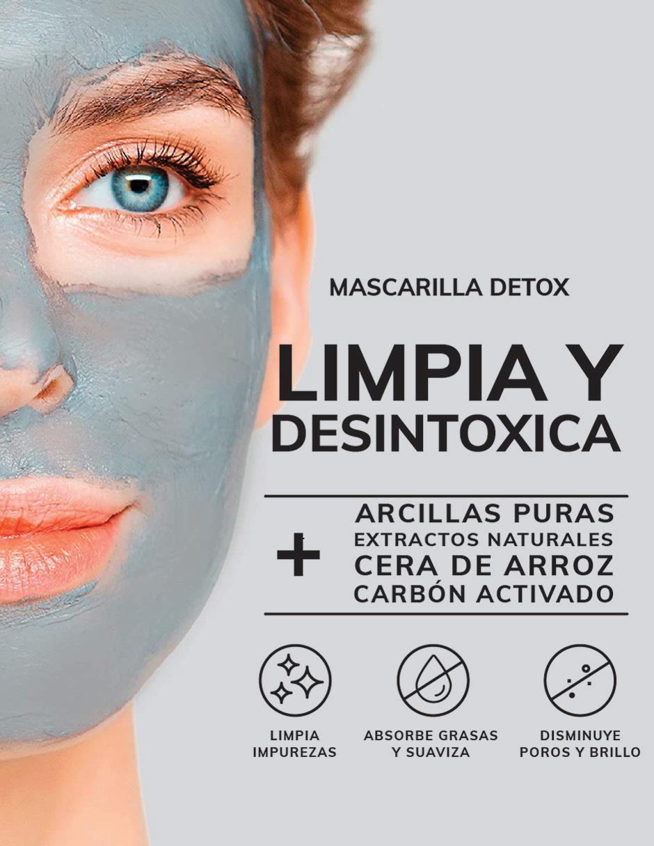 Mascarilla Detox de Carbon Activado y Arcillas Skin Care Facial 50g 5