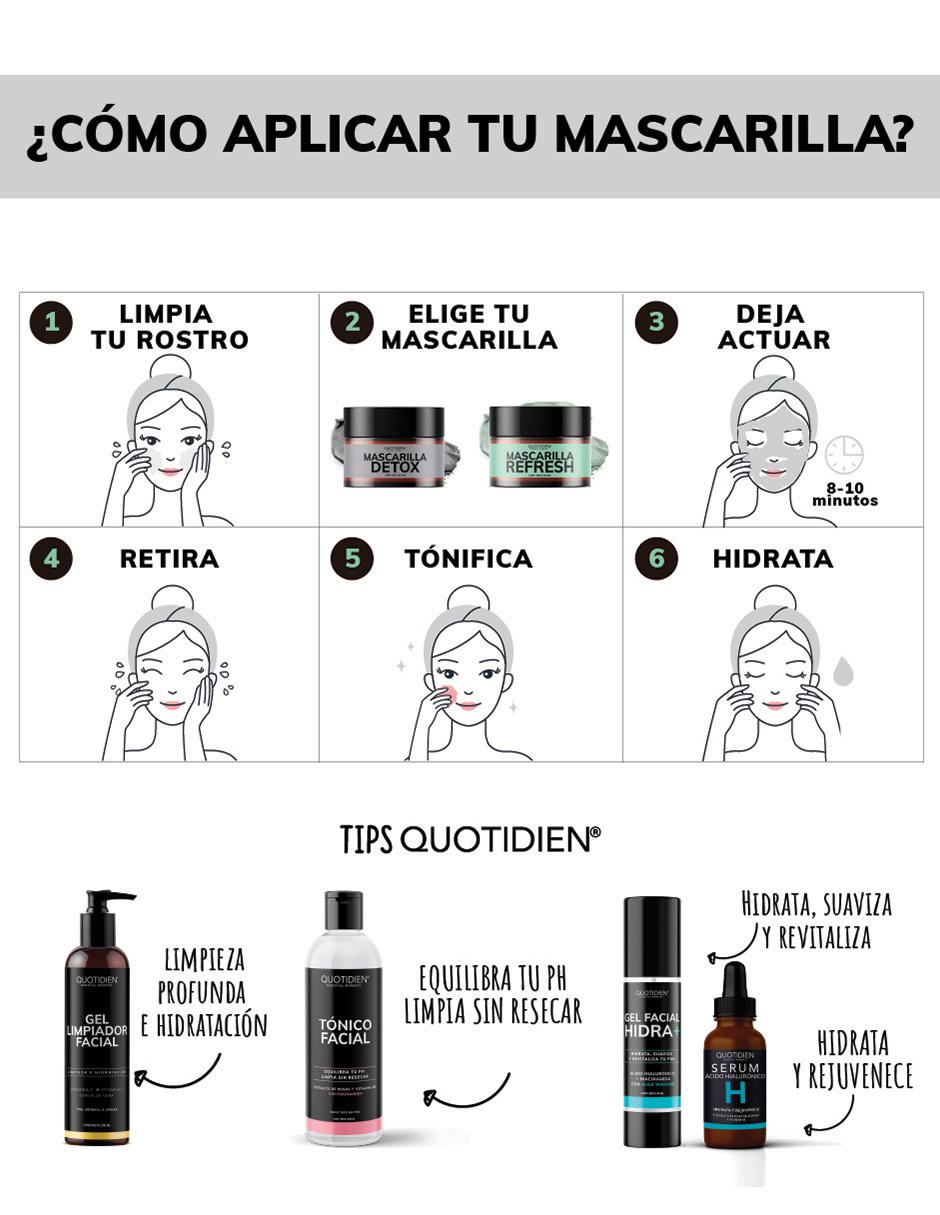 Mascarilla Detox de Carbon Activado y Arcillas Skin Care Facial 50g 6