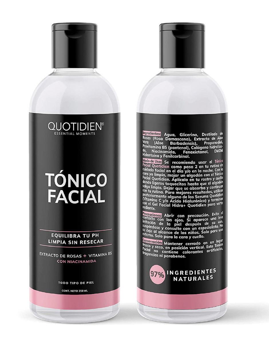 Tonico Facial con Agua de Rosas, Niacinamida y Colágeno Skin Care Facial 350ml 2