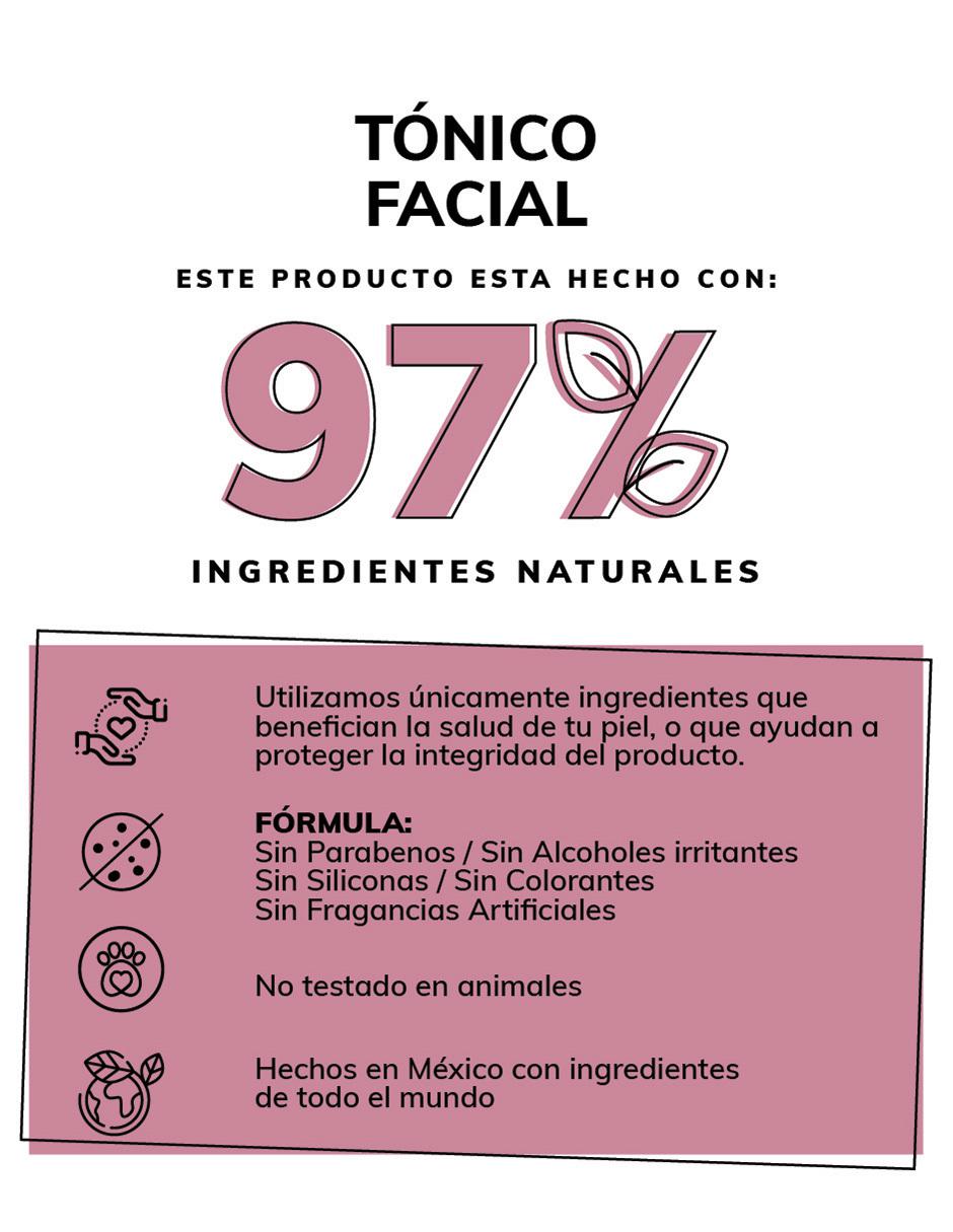 Tonico Facial con Agua de Rosas, Niacinamida y Colágeno Skin Care Facial 350ml 6