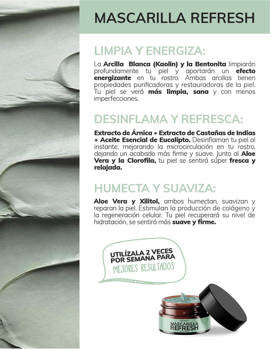 Mascarilla Refresh Hidratante con Arcillas Skin Care Facial 50g 4