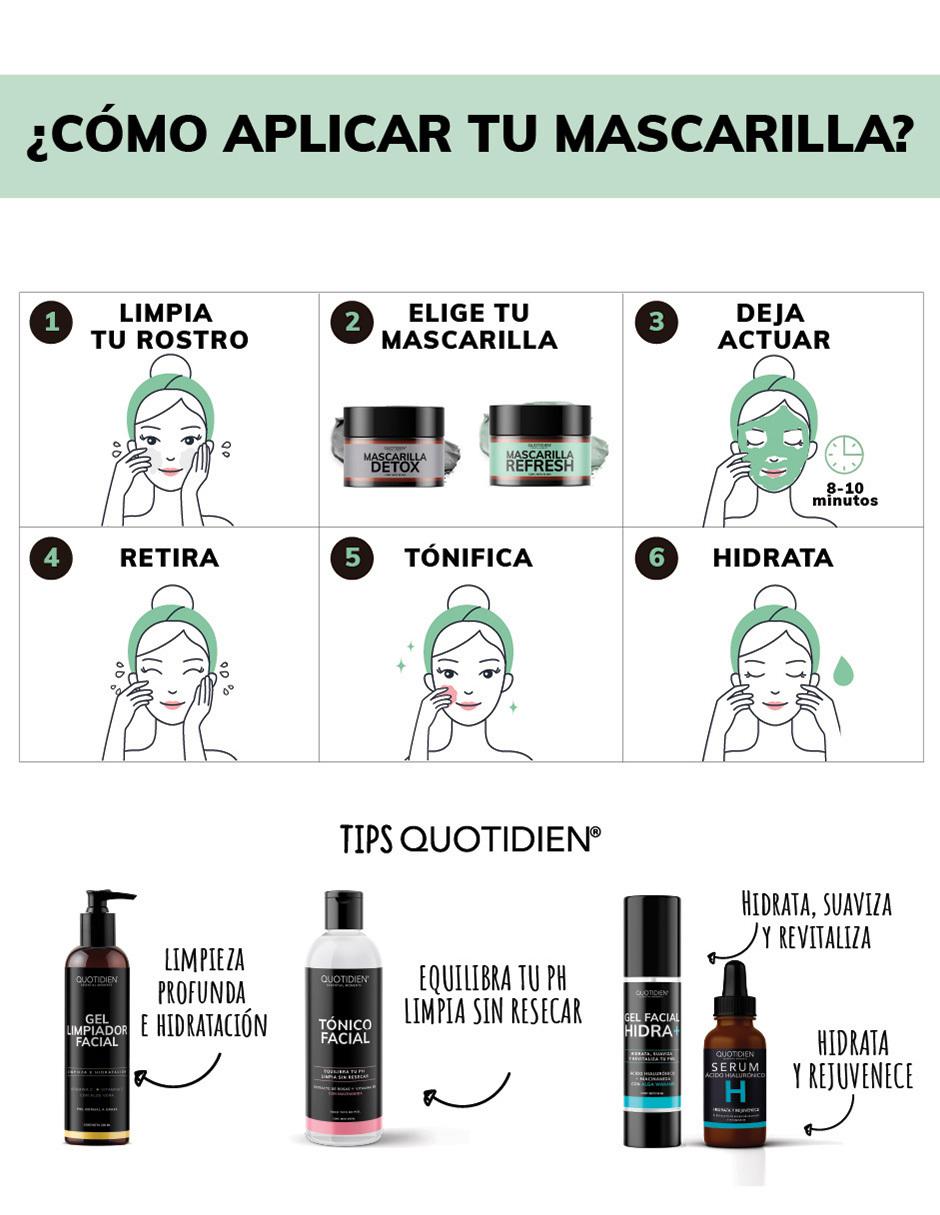 Mascarilla Refresh Hidratante con Arcillas Skin Care Facial 50g 6