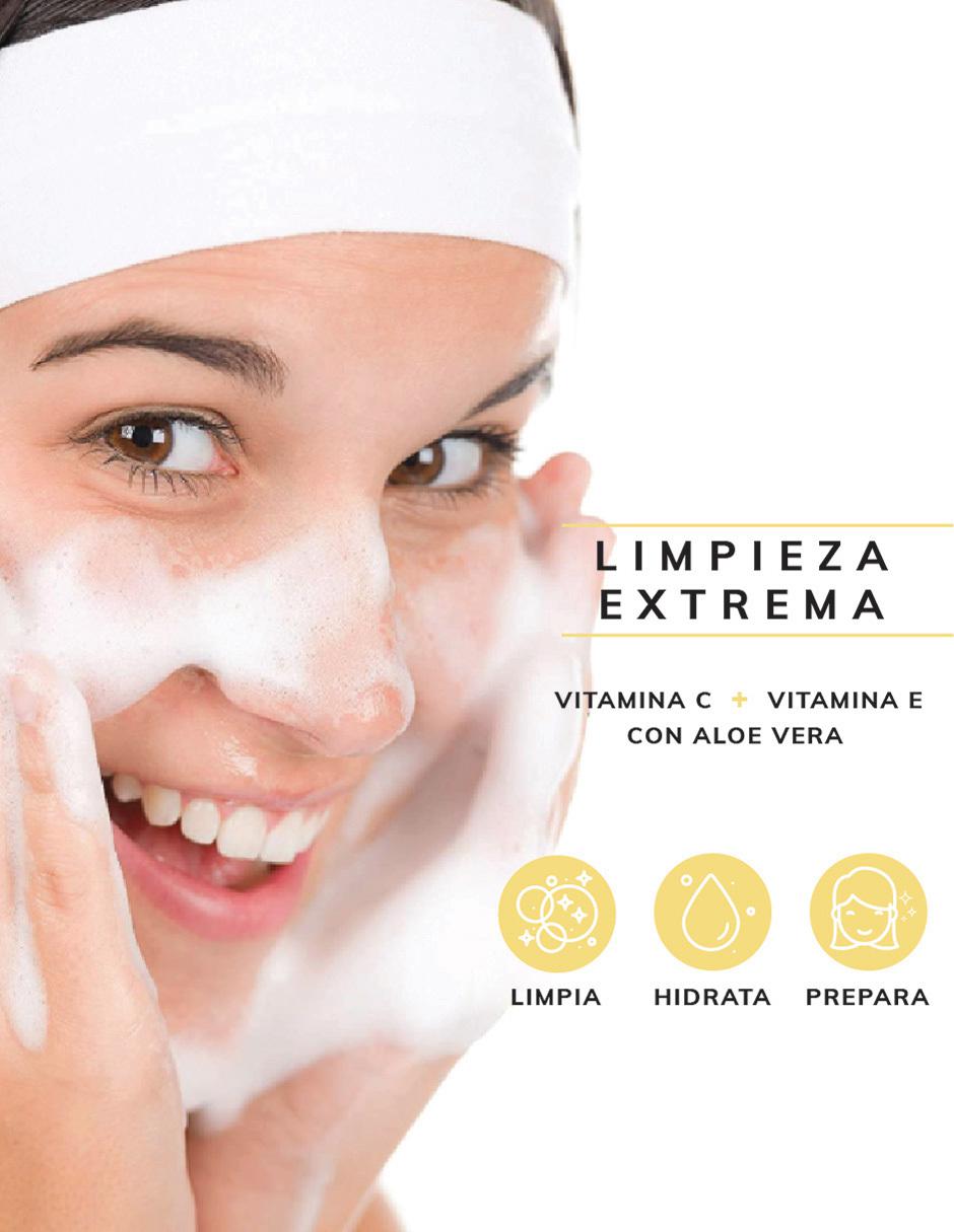 Kit Gel Limpiador + Tonico Facial con Vitamina C y Colágeno Skin Care Facial 5