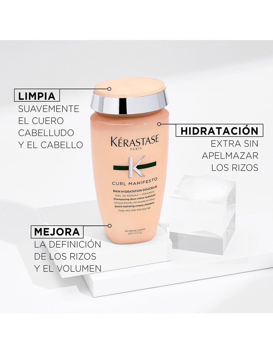 Shampoo hidratante para cabello Bain Hydratation Douceur Curl Manifesto 4