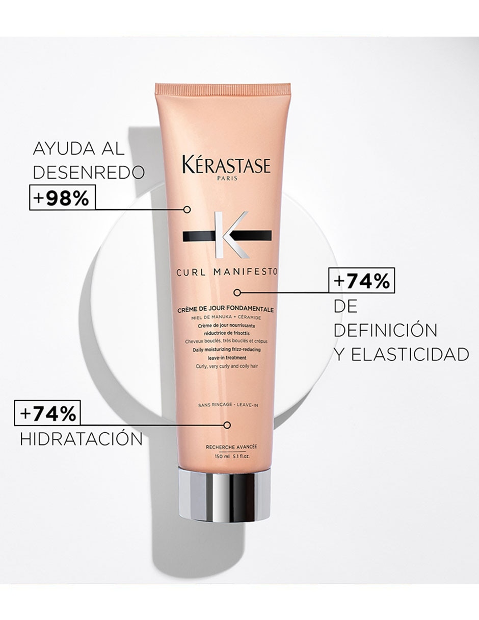 Crema para cabello rizado Daily Moisturizing Frizz-Reducing Leave-in Treatment Curl Manifiesto para hidratar 4