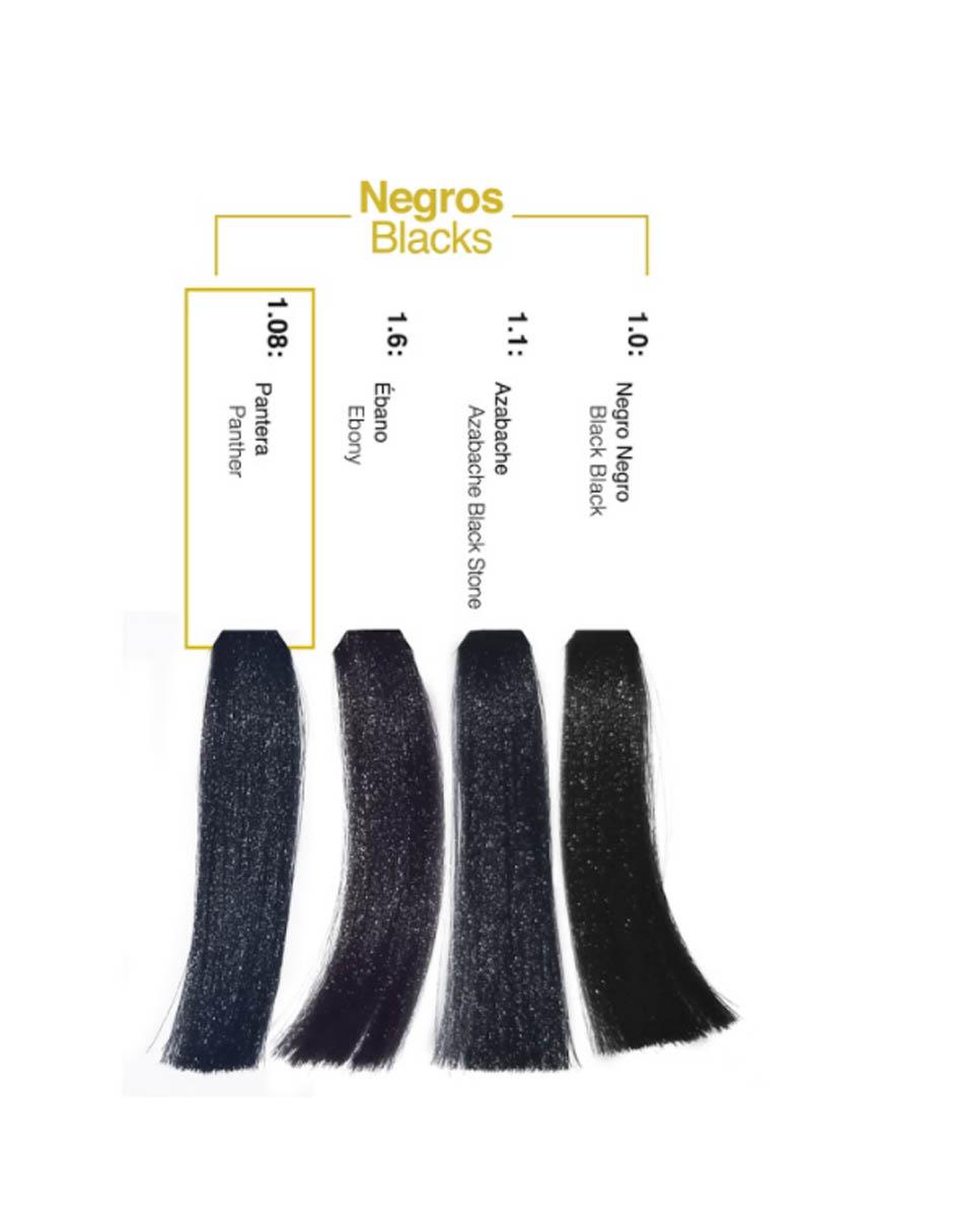Tinte para cabello Hair Solution Gold tono 1.08 Pantera 2