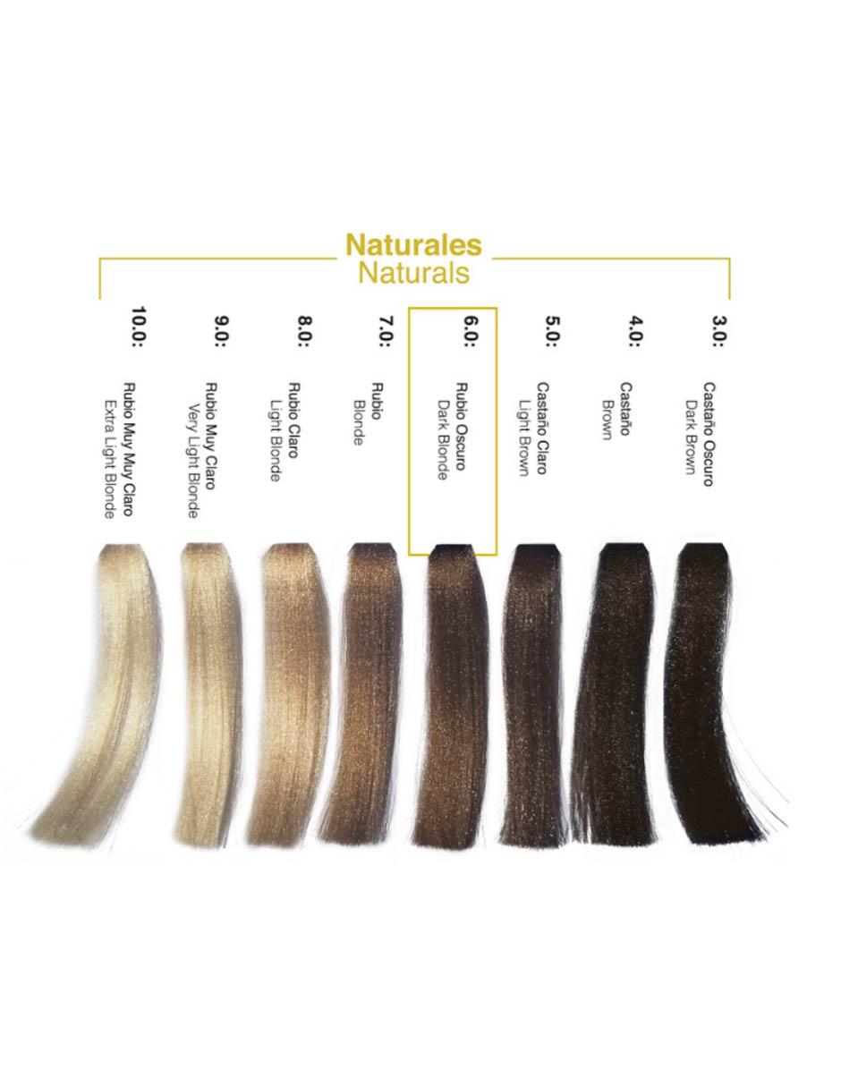 Tinte para cabello Hair Solution Gold tono 6.0 rubio obscuro 2