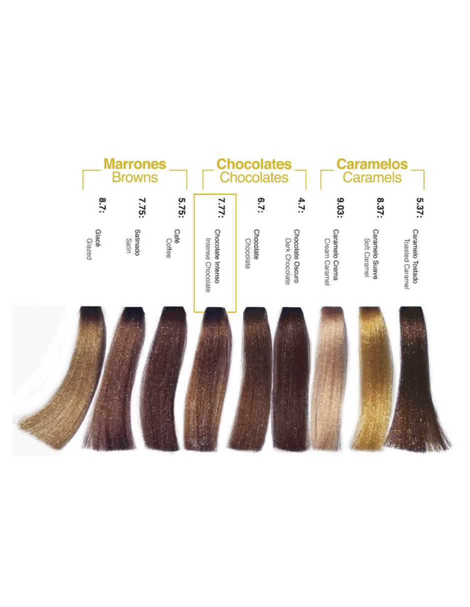 Tinte para cabello Hair Solution Gold tono 3.0 castaño obscuro profundo 2