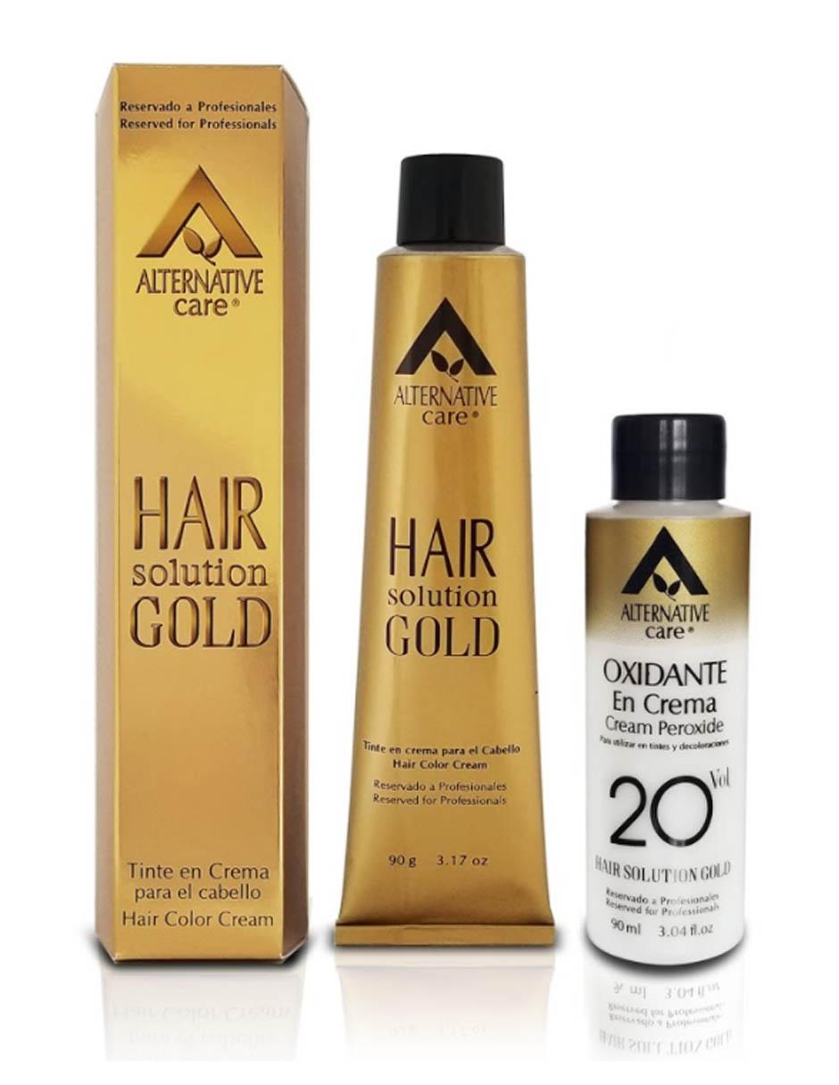 Tinte para cabello Hair Solution Gold tono 6.66 rubio obscuro rojizo intenso