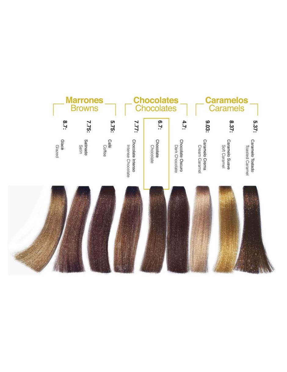 Tinte para cabello Hair Solution Gold tono 3.0 castaño obscuro profundo 2