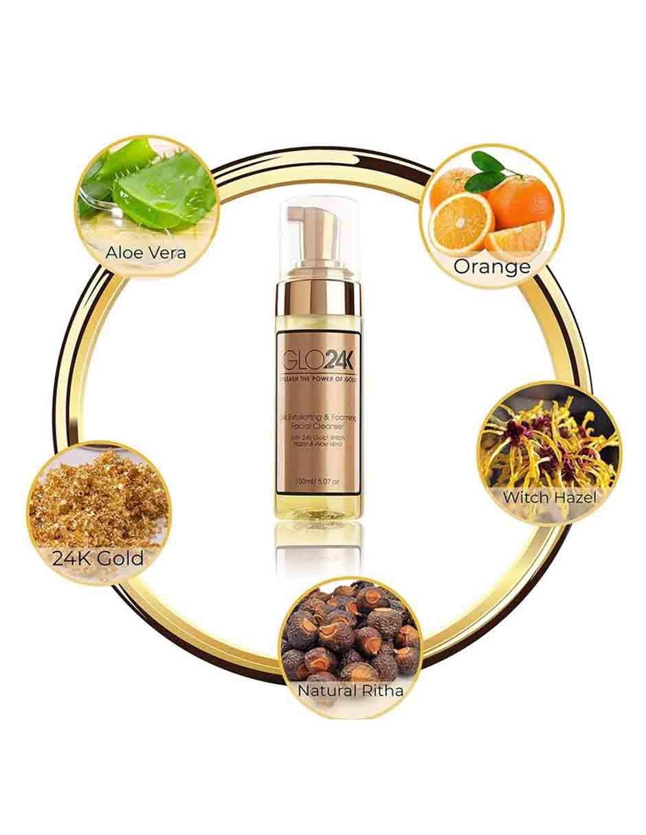 Tratamiento para rostro Limpiador Facial Exfoliante Glo24K exfoliante 2