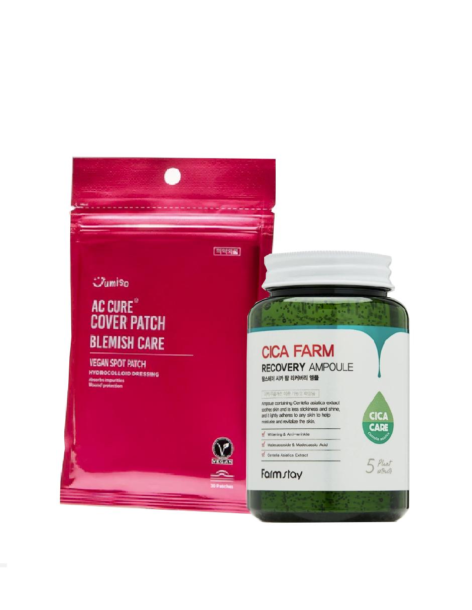 Serum de ácido hialurónico Farm Stay + Jumiso AC Cure Vegan Cover Patch Blemish facial Sin familia o colección de piel grasa 1