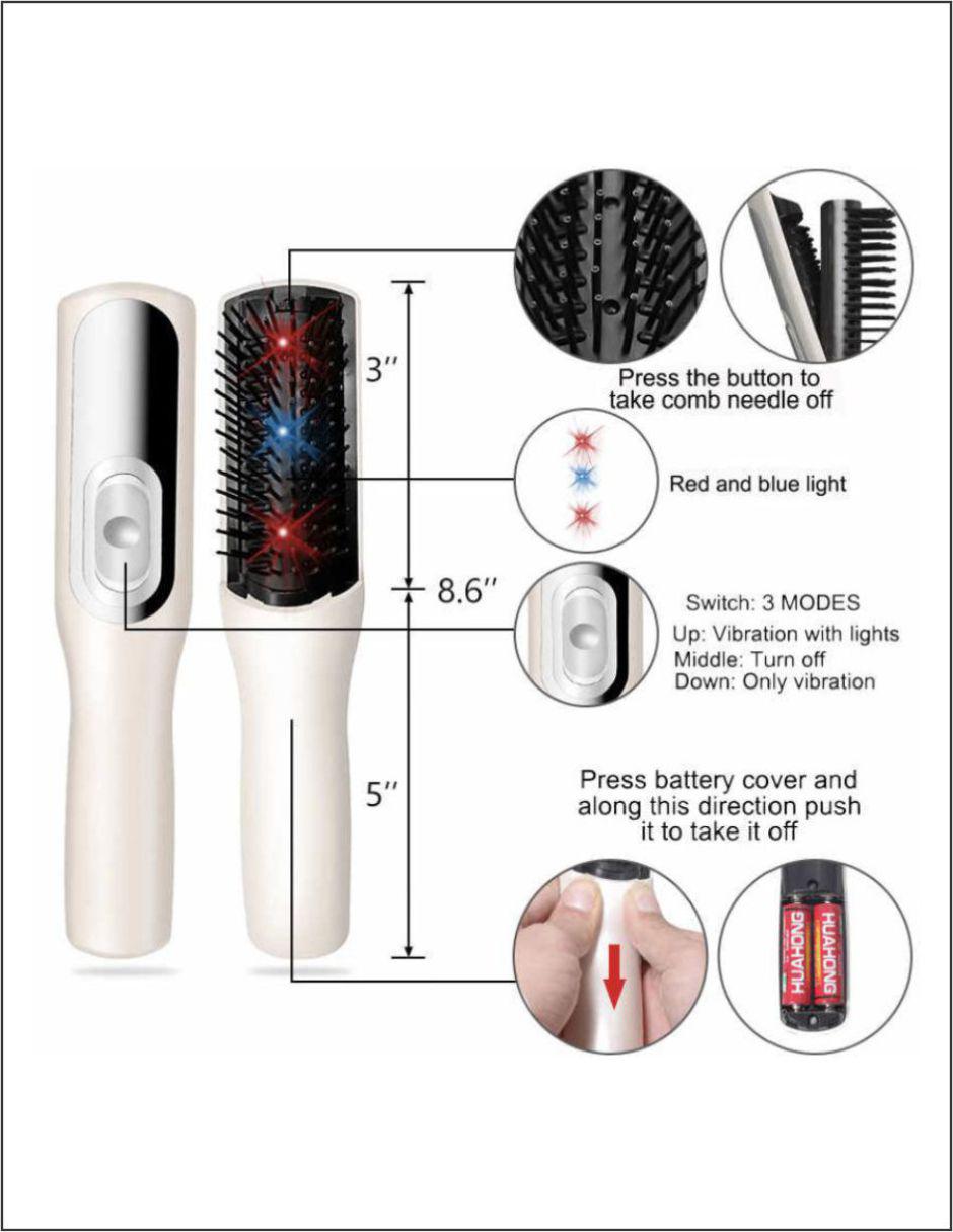 Cepillo para cabello de plástico 4