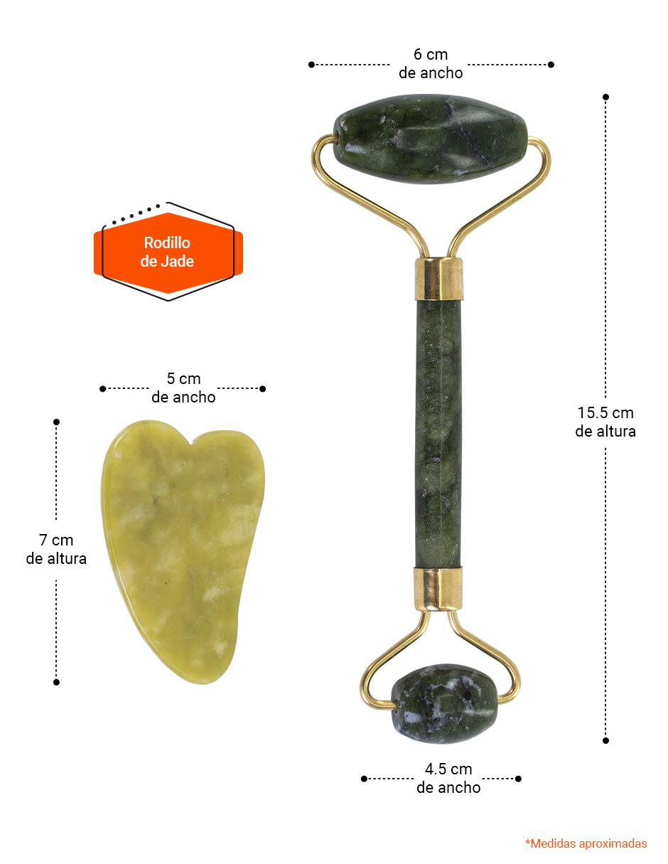 Set rodillo de jade y Gua Sha para masaje facial 2