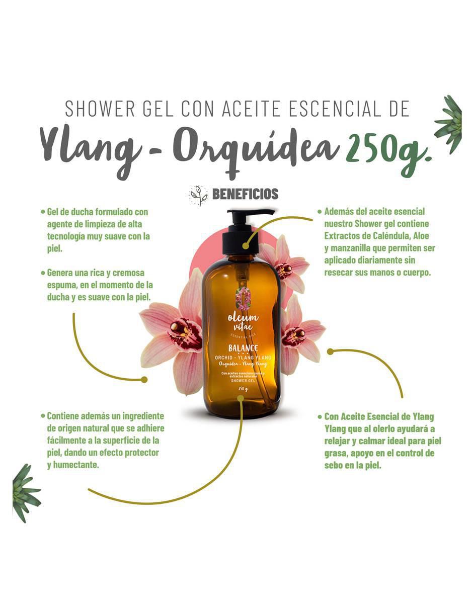 Gel de ducha hidratante con aceite esencial de ylang ylang para piel mixta 2