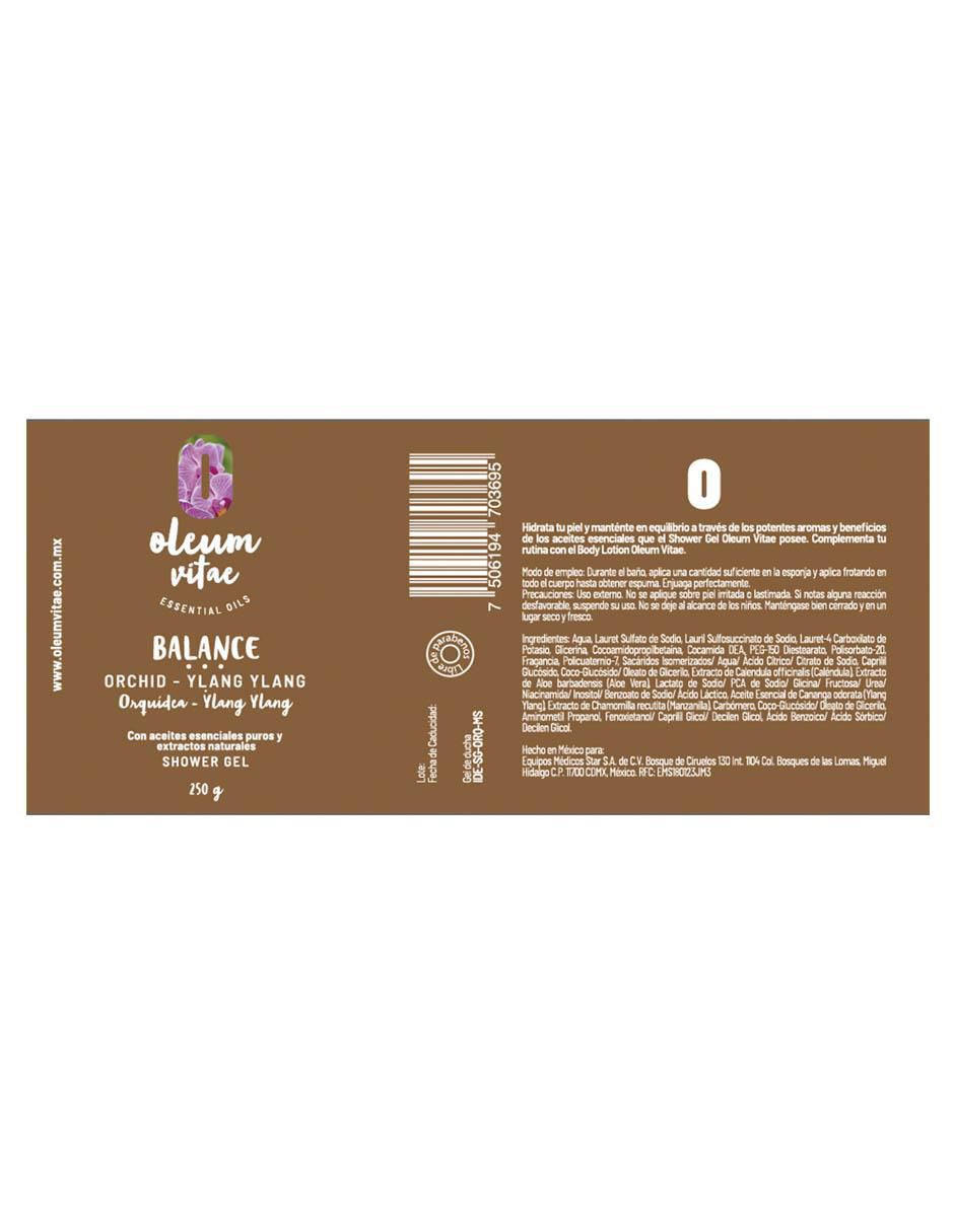 Gel de ducha hidratante con aceite esencial de ylang ylang para piel mixta 3