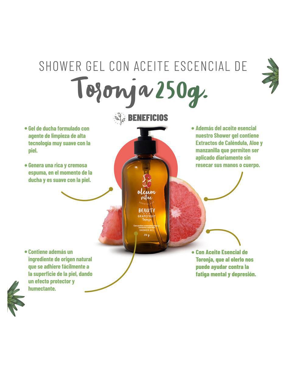 Gel de ducha hidratante con aceite esencial de toronja para piel mixta 2