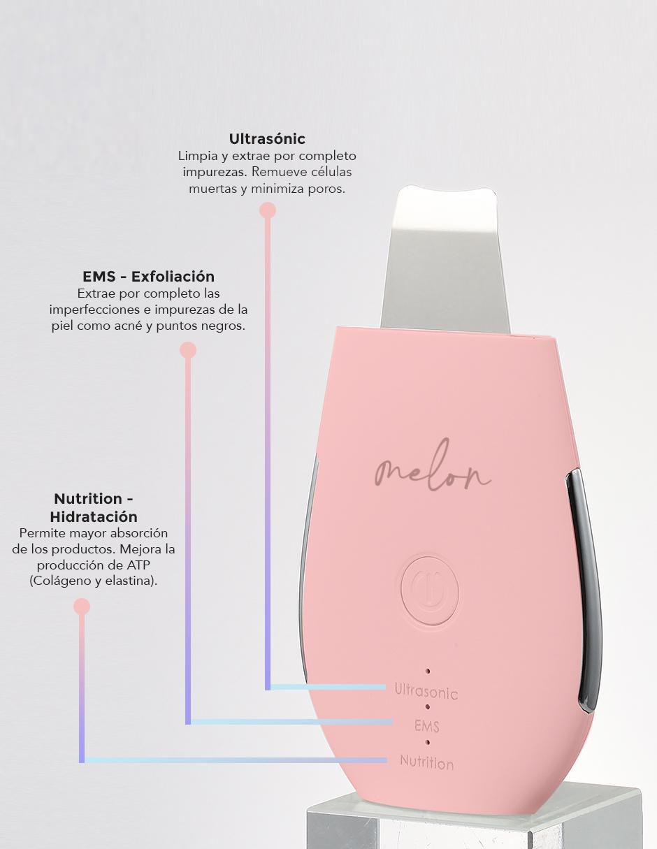 Kit Espátula Ultrasonic + Crema hidratante Melon Beauty 6