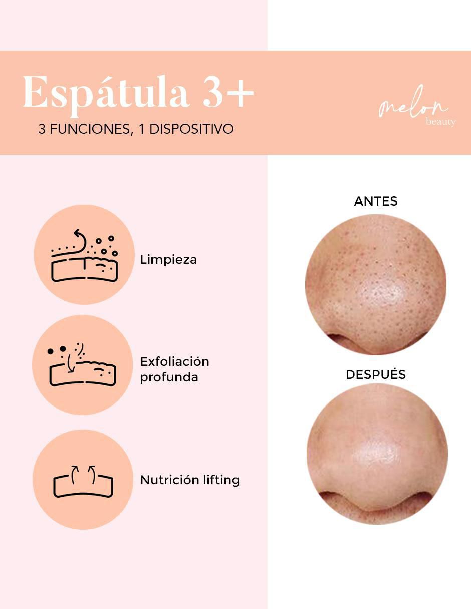 Kit Espátula Ultrasonic + Crema hidratante Melon Beauty 7