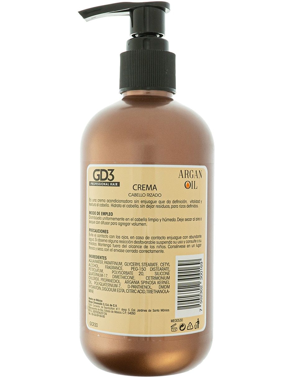 Crema para cabello rizado Argan para hidratar 2
