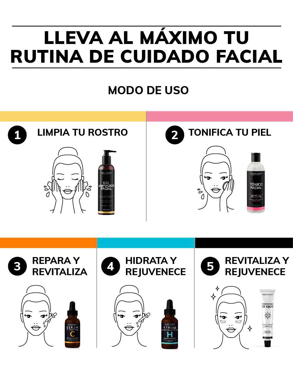 Set tratamiento facial skin care antiedad 8