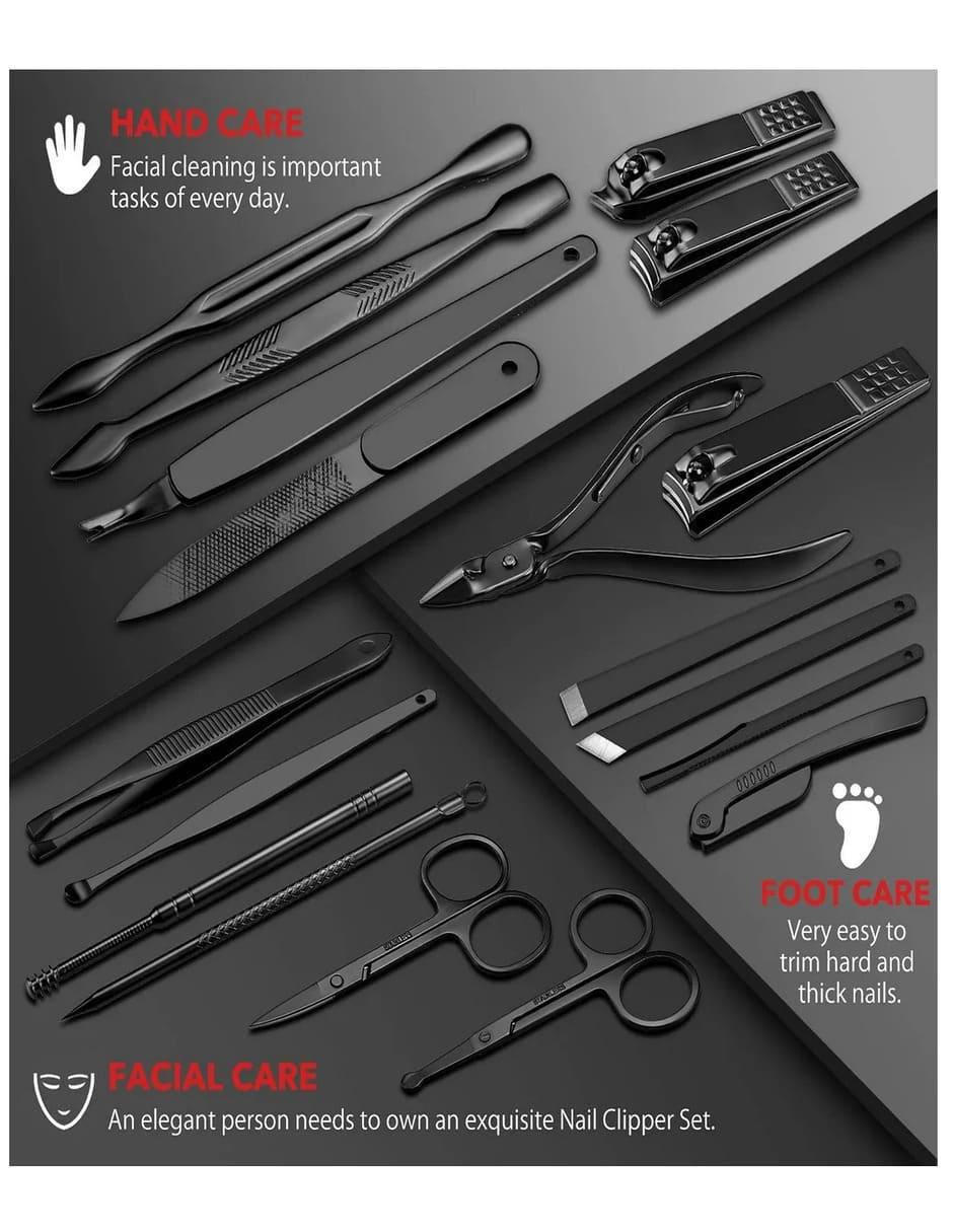Set pedicure manual de acero inoxidable con 10 piezas 3