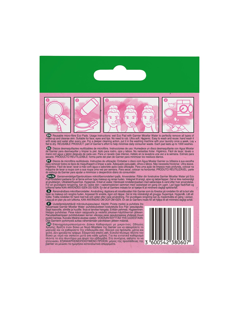 Desmaquillante Skin Active Eco pads Garnier skin 2