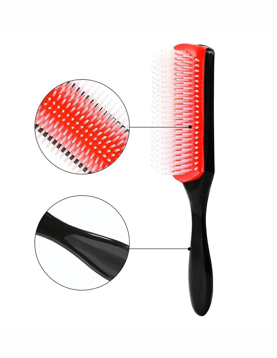 Cepillo para cabello D4 de 9 filas de plástico 3