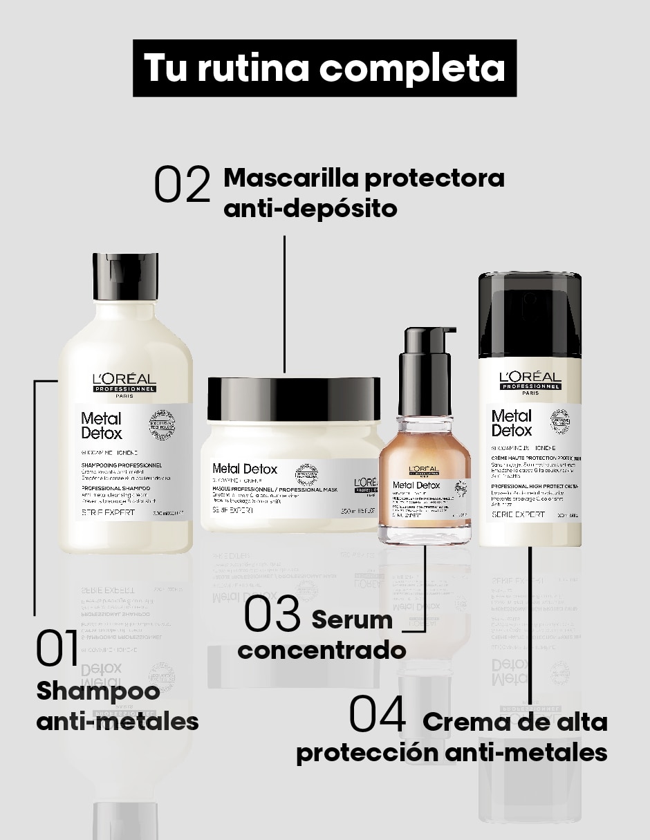 Crema para todo tipo de cabello Metal Detox para antifrizz 3