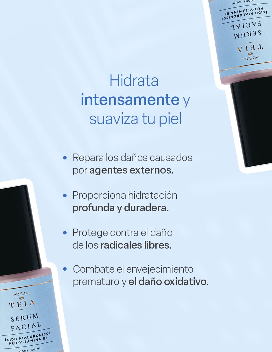 Sérum facial Ácido Hialurónico + Pro - Vitamina B5 todo tipo piel 2