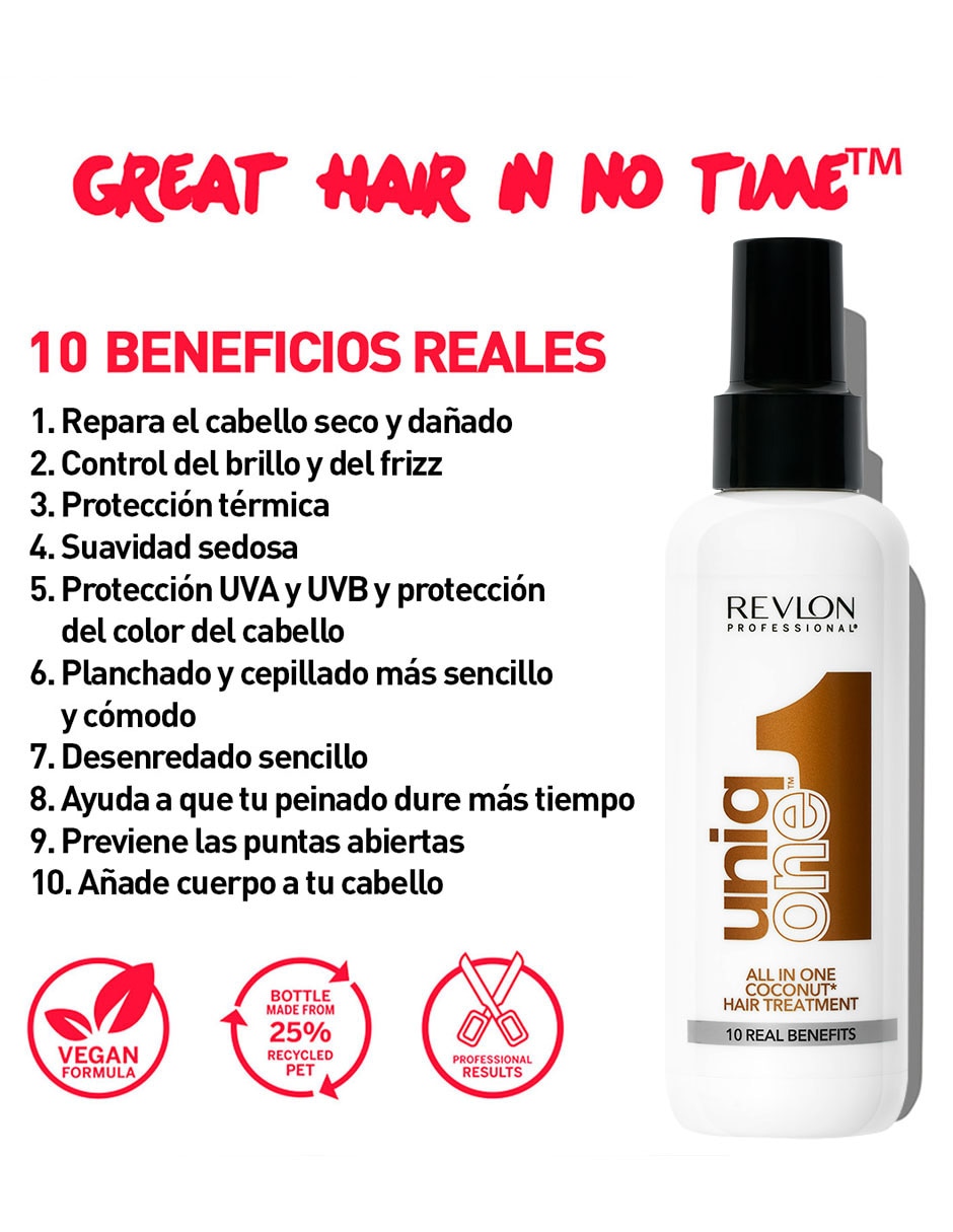 Spray para cabello todo tipo Treatment Coco Uniq One 150 ml 3
