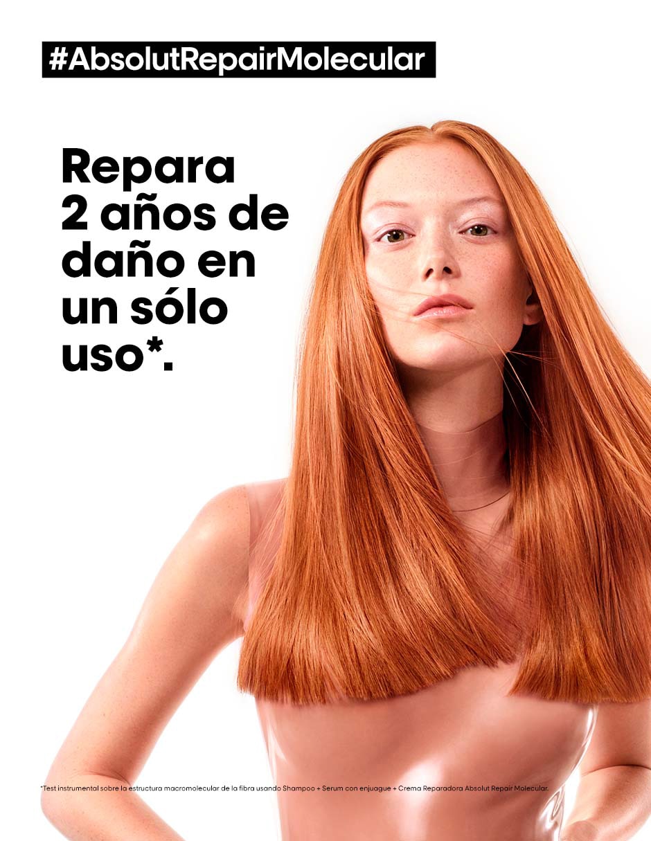Mascarilla para cabello todo tipo Absolut Repair Molecular para hidratar 3