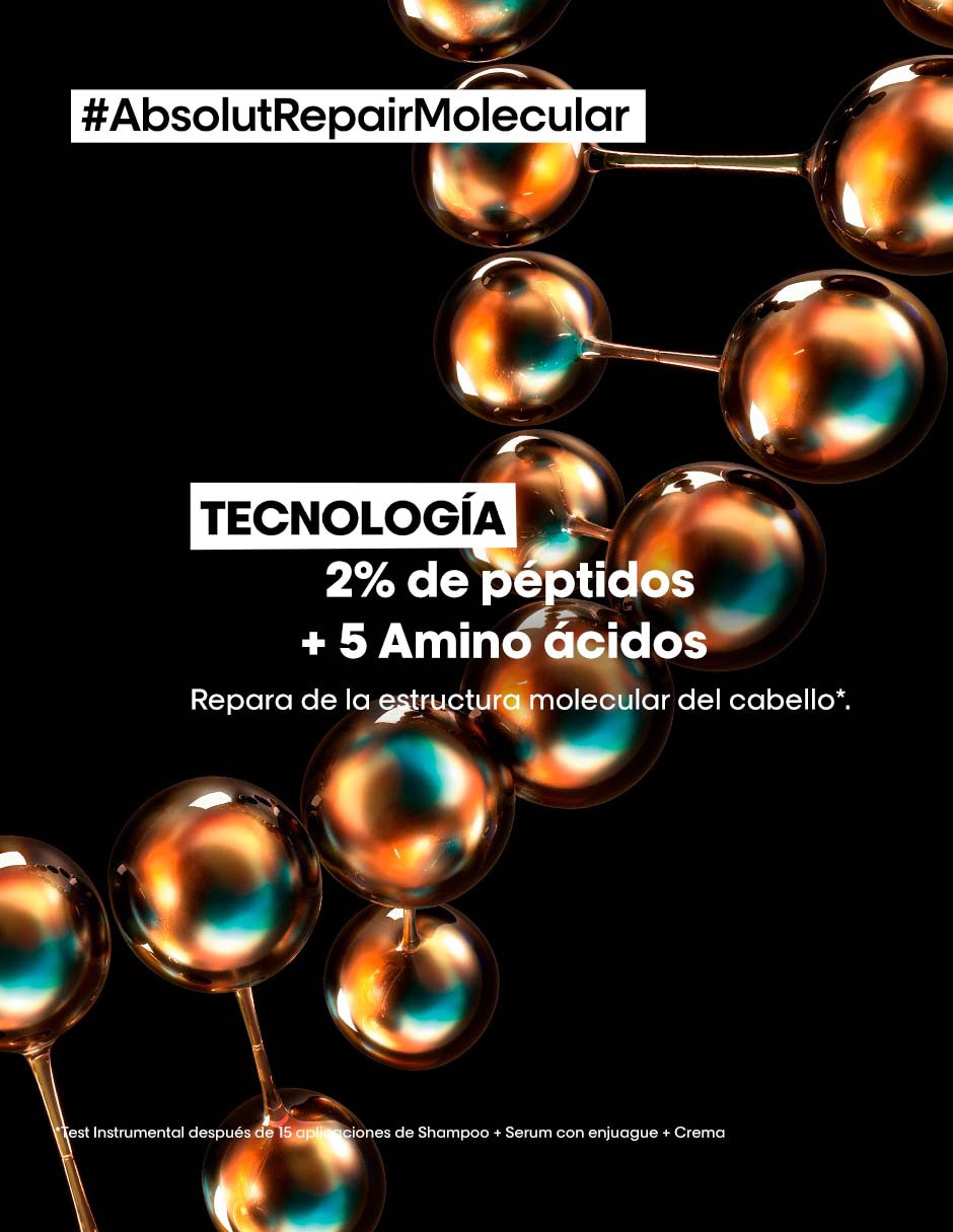 Mascarilla para cabello todo tipo Absolut Repair Molecular para hidratar 5