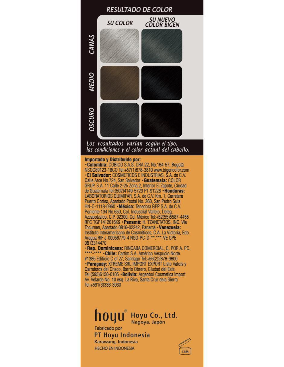 Tinte para cabello permanente en polvo Naturales tono 2.1 negro azulado 3