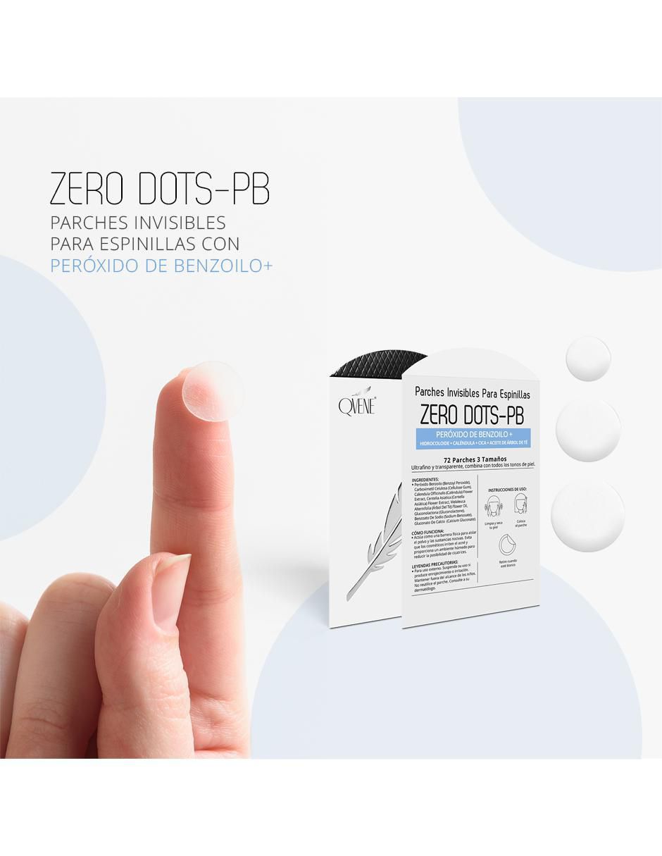 Parches para acné zero dots-pb peróxido benzolio 3