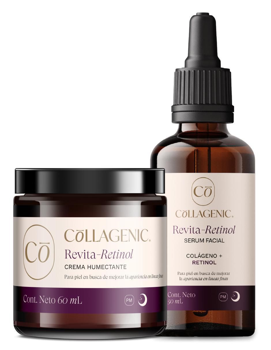Set tratamiento facial antiarrugas sérum retinol 50ml + hidratante en crema 60ml antiedad