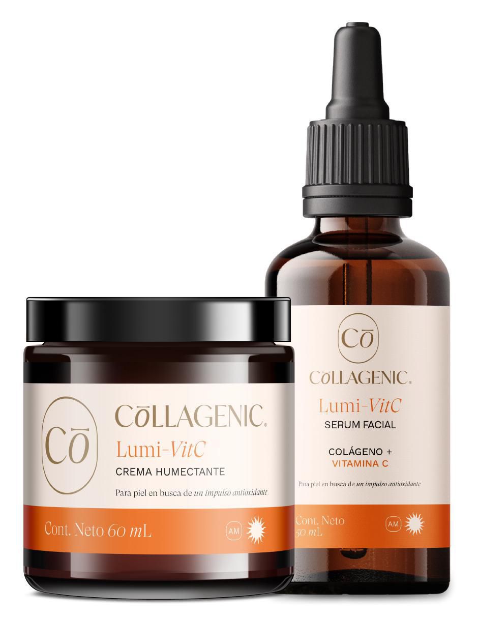 Kit tratamiento facial aclarante sérum +crema antiedad