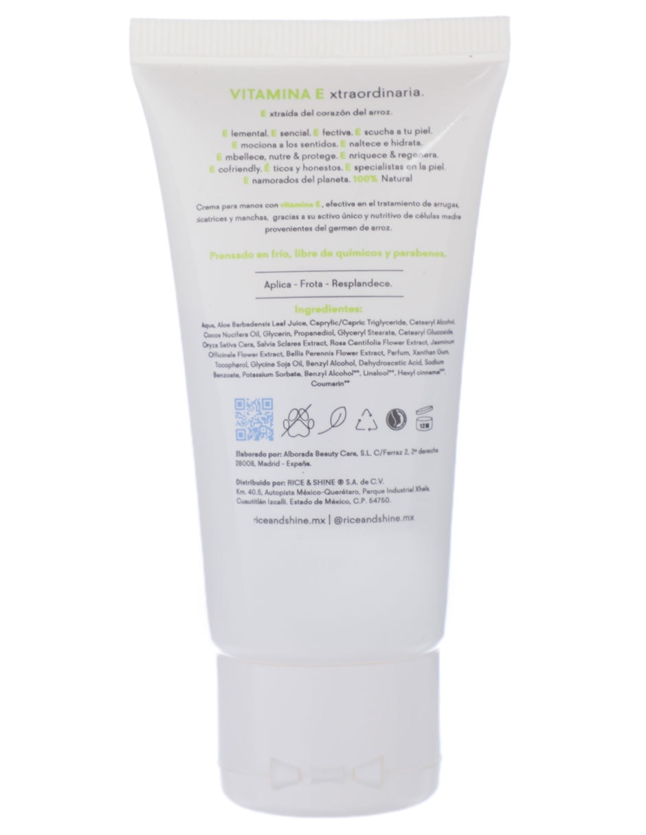 Crema para manos recomendada para prevenir la aparición de manchas de día y noche rice & para todo tipo de piel 3