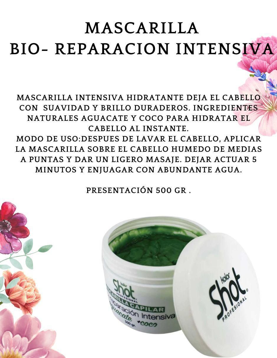 Mascarilla capilar Bio Reparacion Intensiva aguacate y coco para hidratar
