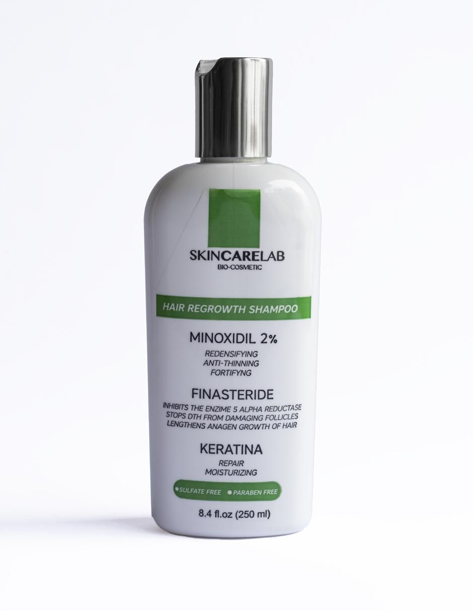 Shampoo anticaída para cabello Estimulante con Minoxidil al 2% Finasteride 1% y Keratina